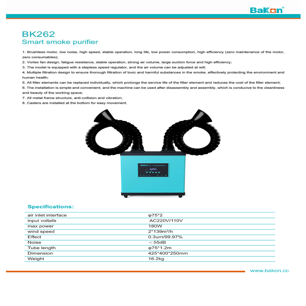 Bakon Bk262 Fume Extractor - Automation Grade: No