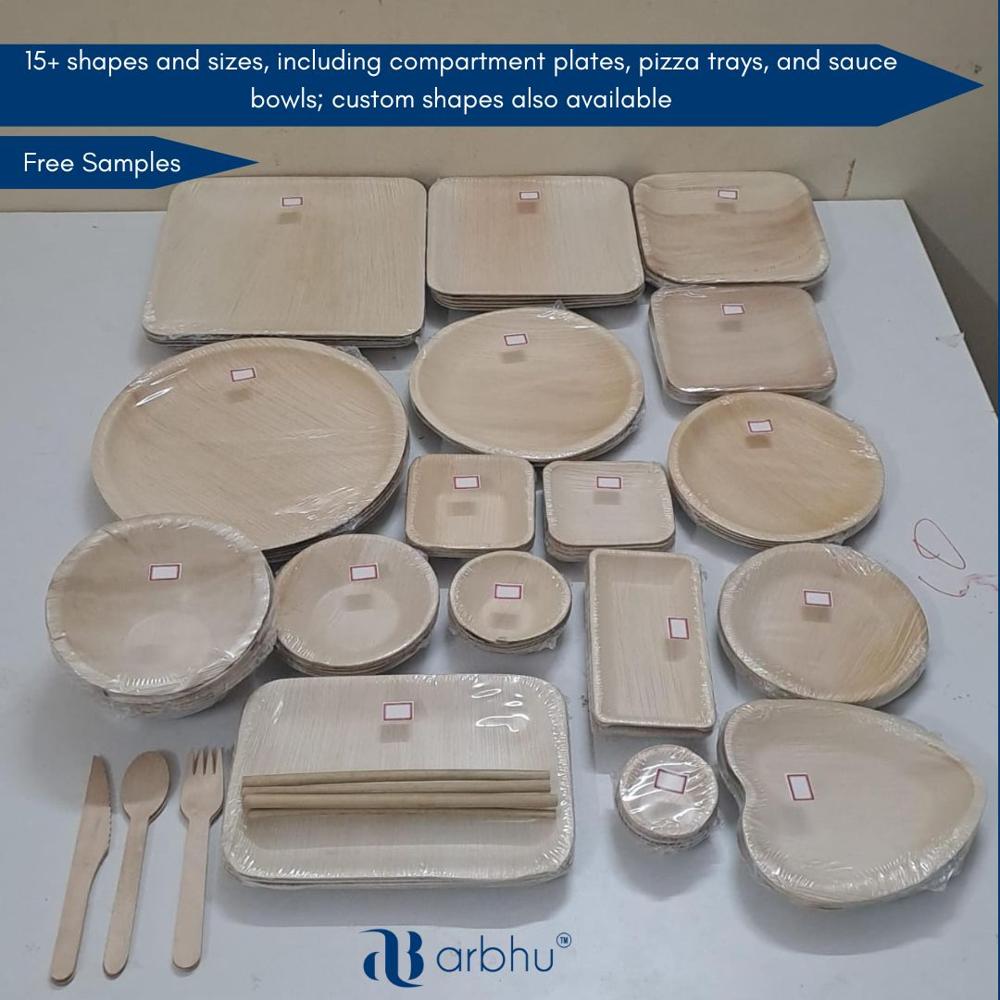 10" Square Areca Plates - Application: Natural