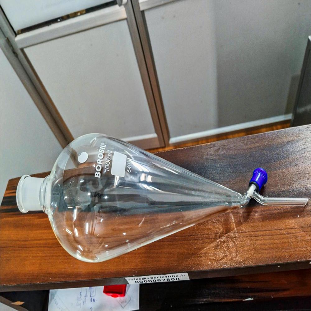 Separating Funnel Pear Shape With Boroflo S 1000ml - Color: Transprant