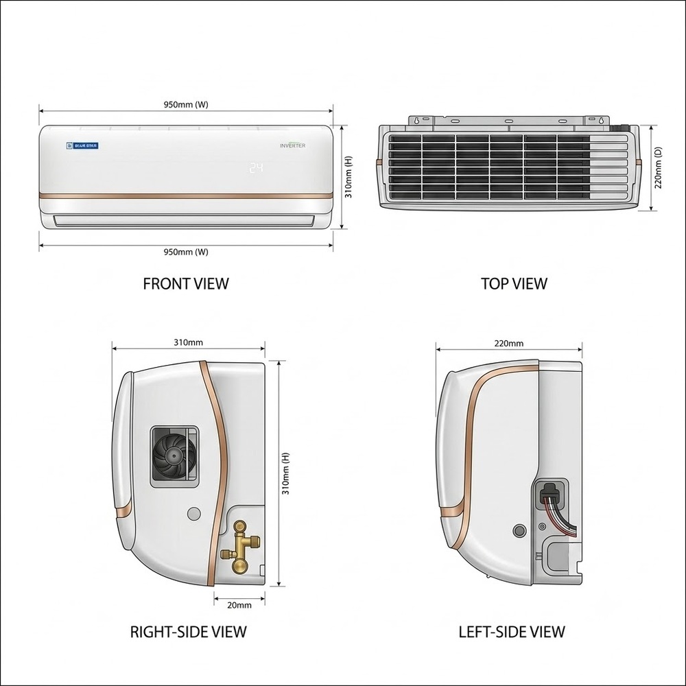 Ic318Tku- Inverter Split Ac - Color: White