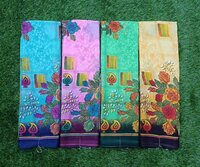 Power Crepe Silk  Saree - Color: Multicolor