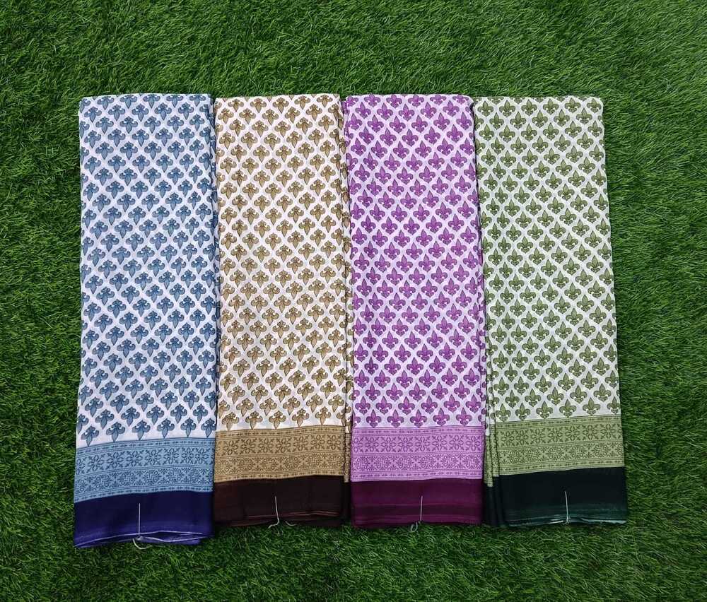 Power Crepe Silk  Saree - Color: Multicolor