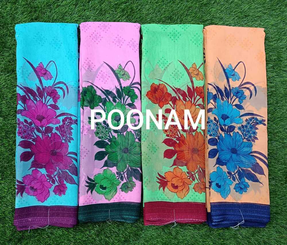 Printed georgette saree