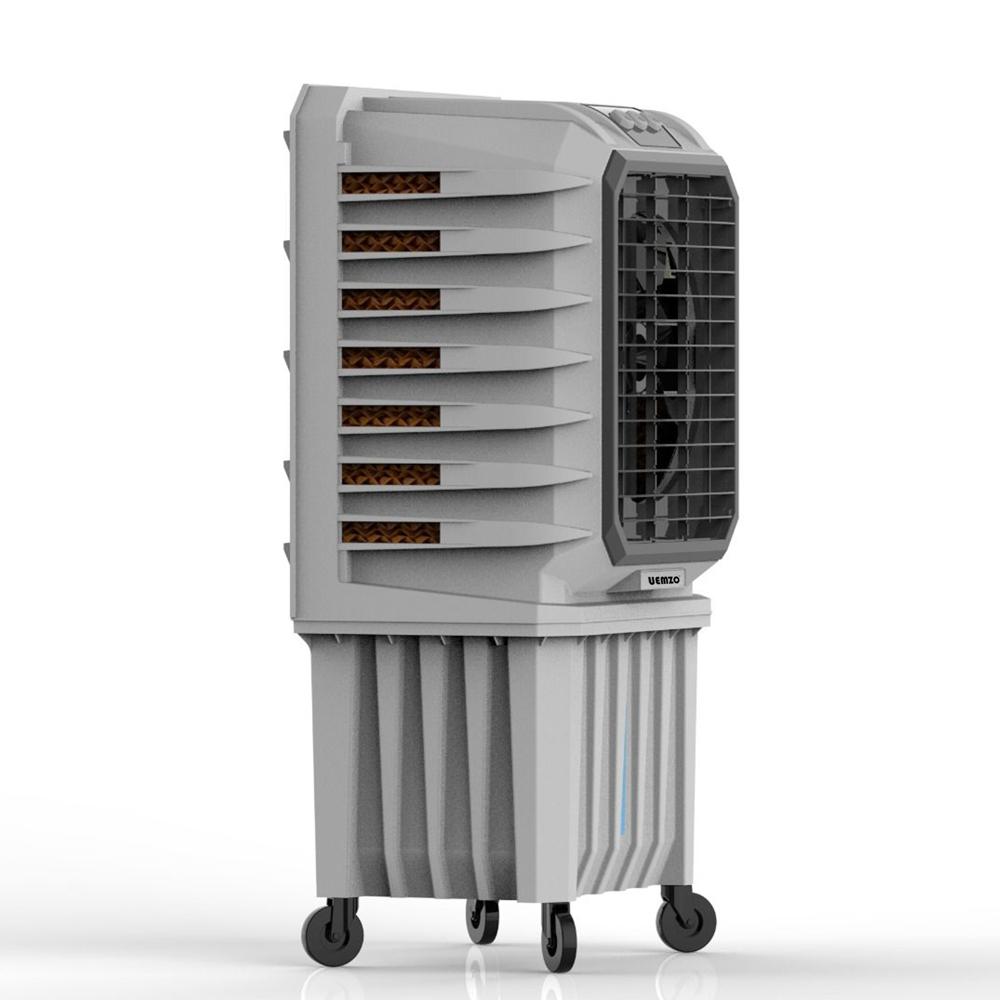Supremo 110 Uemzo Air Cooler - Lightweight Plastic, Vertical Tower Design, Evaporative Cooling, Adjustable Fan Speeds, Portable With Wheels