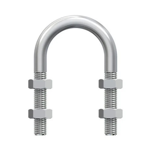 U Bolt Rod To Cable Clamp Guv - Industrial Grade Silver, 15-25 cm Length | Powder Coated for Outdoor Fittings, Durable and Reliable