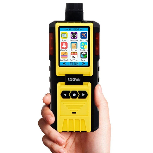 Portable Multi Gas Detector - Durable Plastic, Automatic Operation, Yellow Color | Essential Tool for Industrial Gas Leak Detection