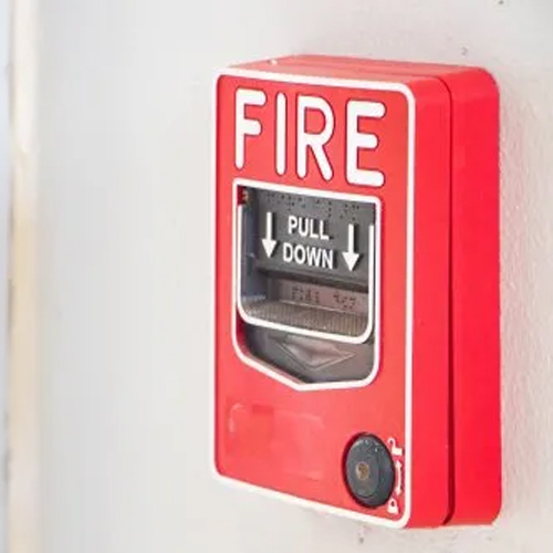 Addressable Fire Alarm System - Metal And Plastic Build | Red Color, 240 Volt Power Supply, Reliable Alarm Feature, Warranty Included