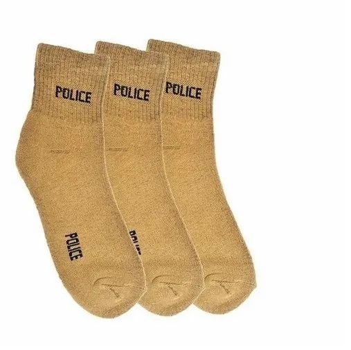 Police Khaki Cotton Socks