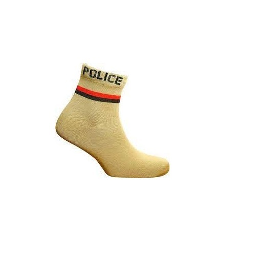 Police Khaki Cotton Socks