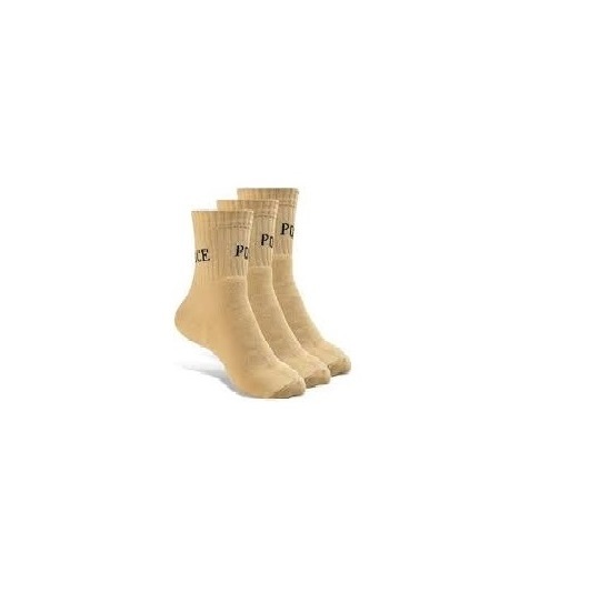 Police Khaki Cotton Socks