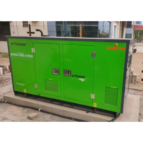 25 Kva Kirloskar Diesel Generator - Color: Green & Black