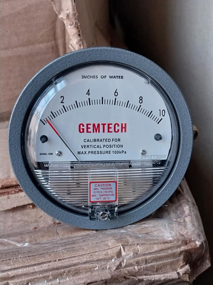 Gemtech Differential Pressure Gauge From Duhai Industrial Area Ghaziabad - Accuracy: A 2% (-Ha Model A 1) Of Fs (A 3% (-Ha A 1.5%) On -0