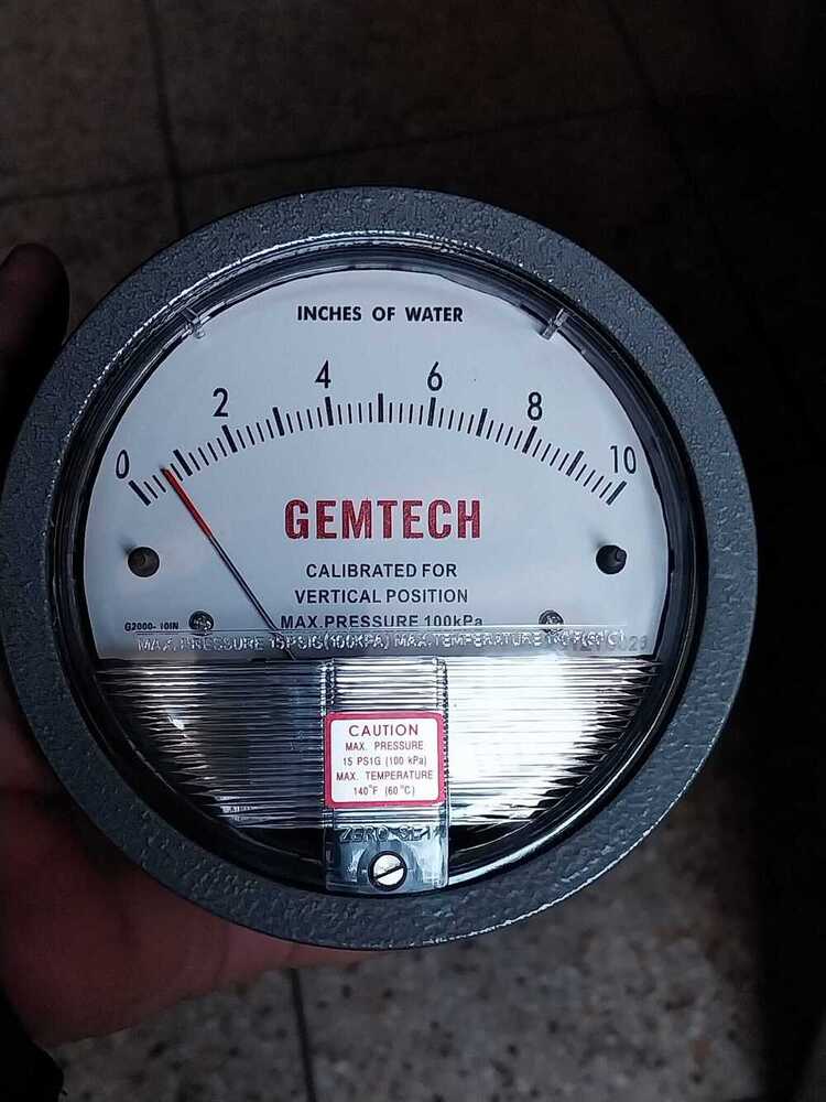 Gemtech Differential Pressure Gauge From Duhai Industrial Area Ghaziabad - Accuracy: A 2% (-Ha Model A 1) Of Fs (A 3% (-Ha A 1.5%) On -0
