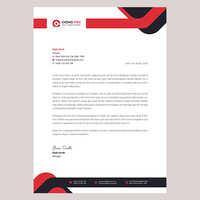 Business Letterheads - High-quality Paper, 8.5x11 Inches, Red | Offset Printing, Customizable Quantity, Matte Or Glossy Finish