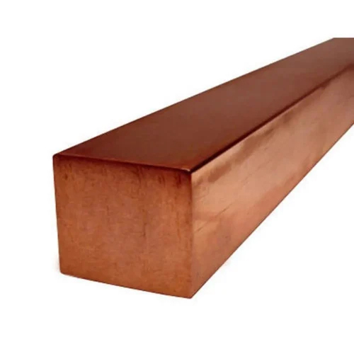 Copper Square Bar - Length: 6  Meter (M)