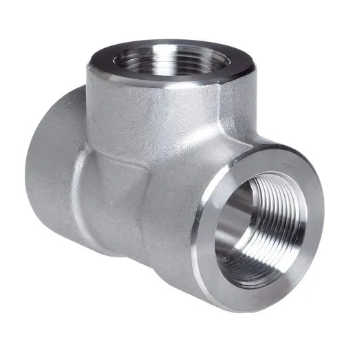 Ss 304 Socket Weld Unequal Tee - Color: Silver