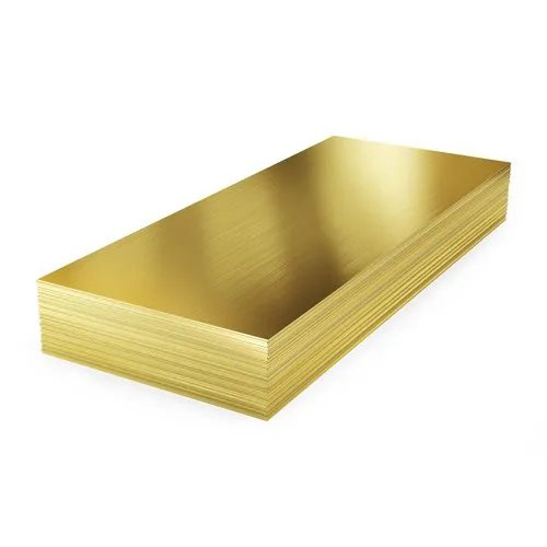 Industrial Plain Brass Sheet - Color: Golden