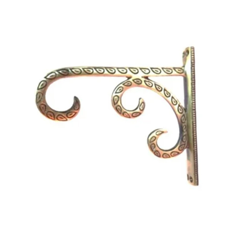 Exclusive Brass Curtain Bracket - Color: Golden