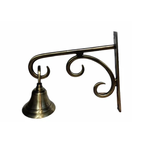 Brass Bells Wall Hanging - Color: Golden