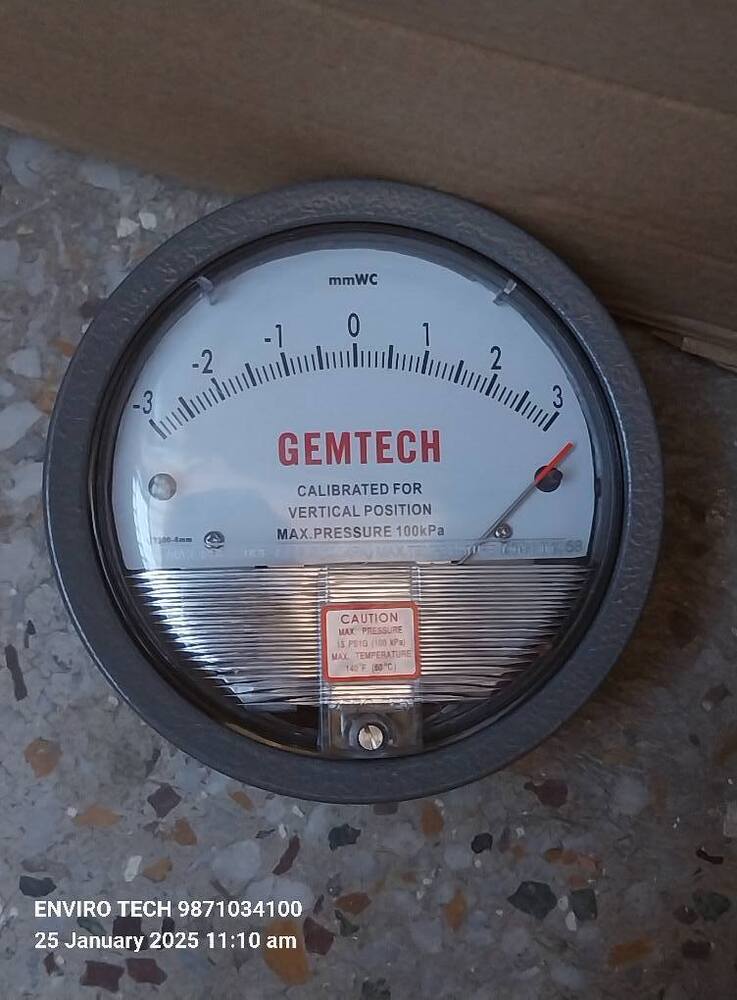 Gemtech Differential Pressure Gauges In Industrial Area Phagwara Punjab - Accuracy: A 2% (-Ha Model A 1) Of Fs (A 3% (-Ha A 1.5%) On -0