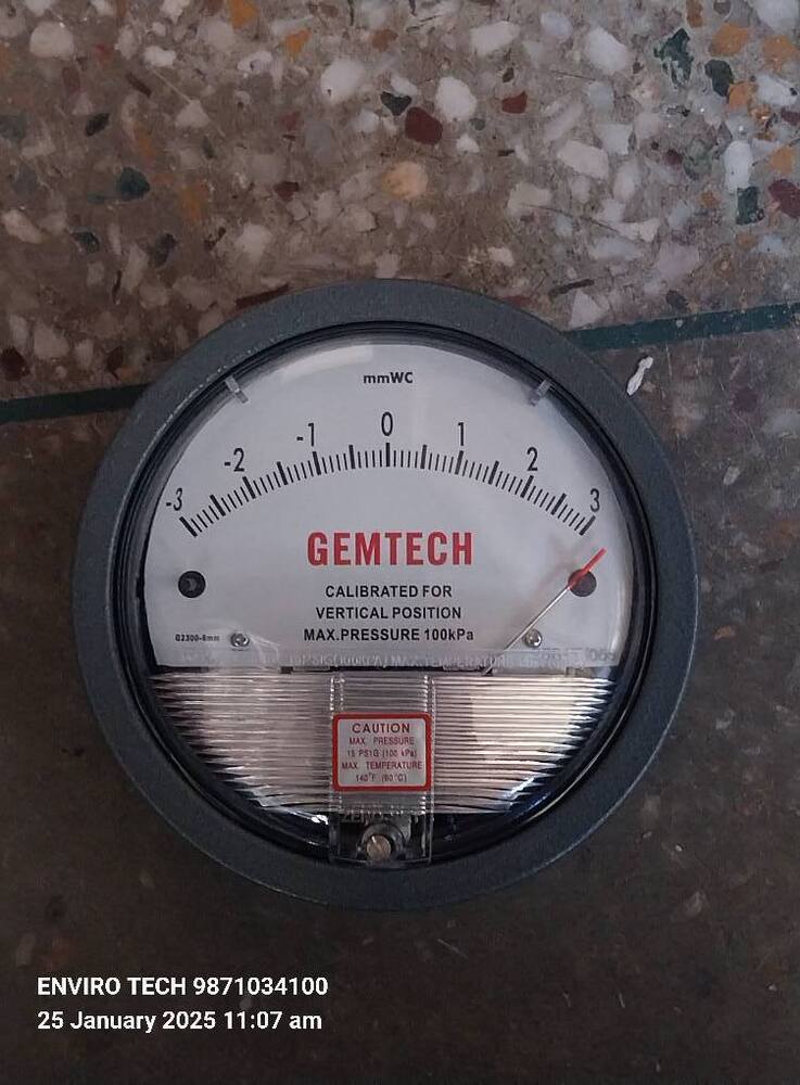 Gemtech Differential Pressure Gauges In Industrial Area Phagwara Punjab - Accuracy: A 2% (-Ha Model A 1) Of Fs (A 3% (-Ha A 1.5%) On -0