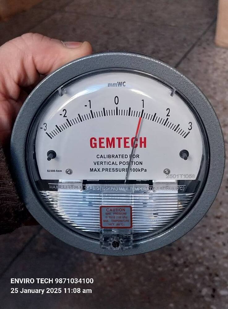 Gemtech Differential Pressure Gauges In Industrial Area Phagwara Punjab - Accuracy: A 2% (-Ha Model A 1) Of Fs (A 3% (-Ha A 1.5%) On -0