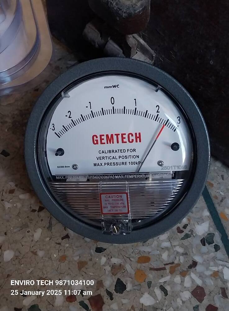 Gemtech Differential Pressure Gauges In Industrial Area Phagwara Punjab - Accuracy: A 2% (-Ha Model A 1) Of Fs (A 3% (-Ha A 1.5%) On -0