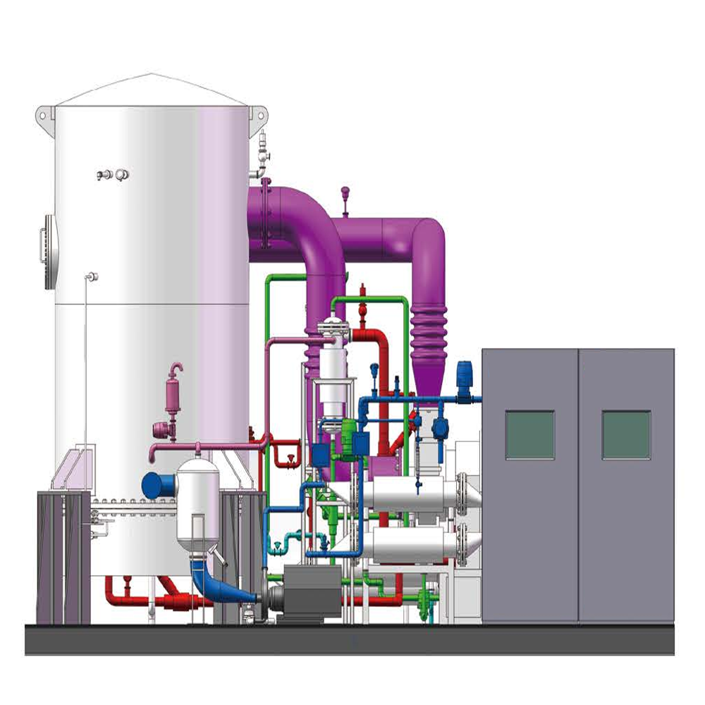 Vertical hot pressure distilled water machine