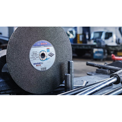 Bosch Cutting Wheel - Tungsten Carbide, 4" - 14" Diameter, Grey Color | Rigid Round Design for Industrial Use