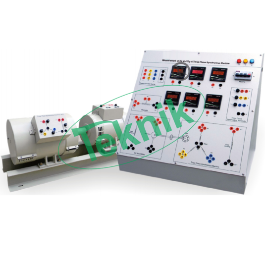 Xd And Xq Of A Salient Pole Synchronous Machine By Slip Test - Equipped With 3hp Dc Shunt Motor, 220v, 2000rpm Coupling, Proximity Sensor Control Panel, Variable Voltage Thyristorized Dc Drive, Integrated Rpm Meter, 3kva Ac Alternator | Ideal For Advanced Electrical Testing And Measurement