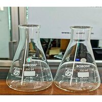 Erlenmeyer Conical Flask,250ml  Narrow Mouth, With Rim , For Chemical Laboratory, 250 Ml - Color: Transparent
