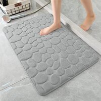 Water Absorbing Stone Bathroom Mat - Color: Black
