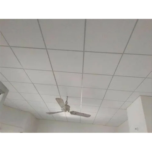 Grid False Ceiling Services - Mineral Fiber, 600x600 mm, White, 12 mm Thickness | Class A Fire Rating, Ideal for Commercial and Residential Spaces