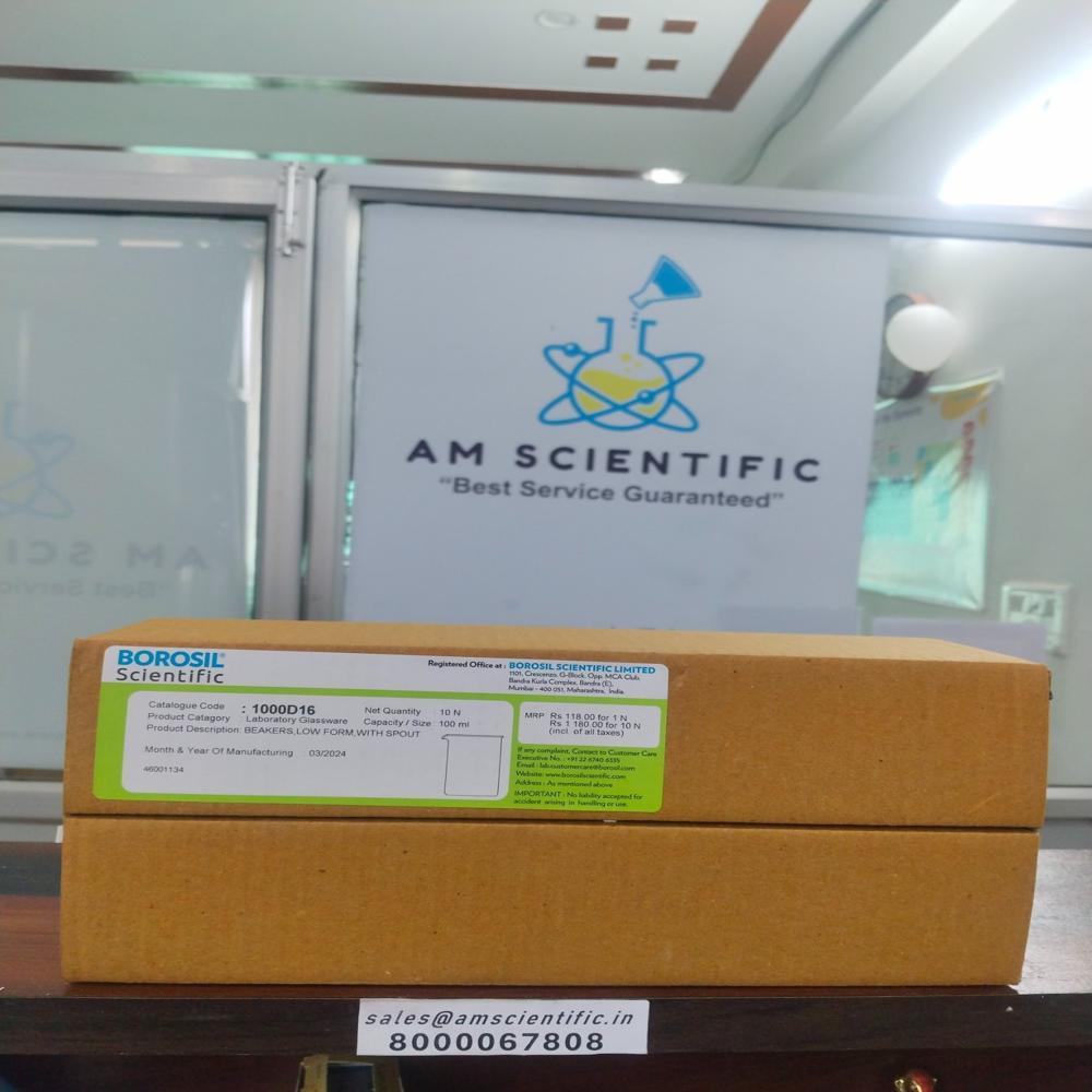 Low Form Beaker With Spout, 100ml M Beaker With Spout, 100 Ml - Color: Transparent