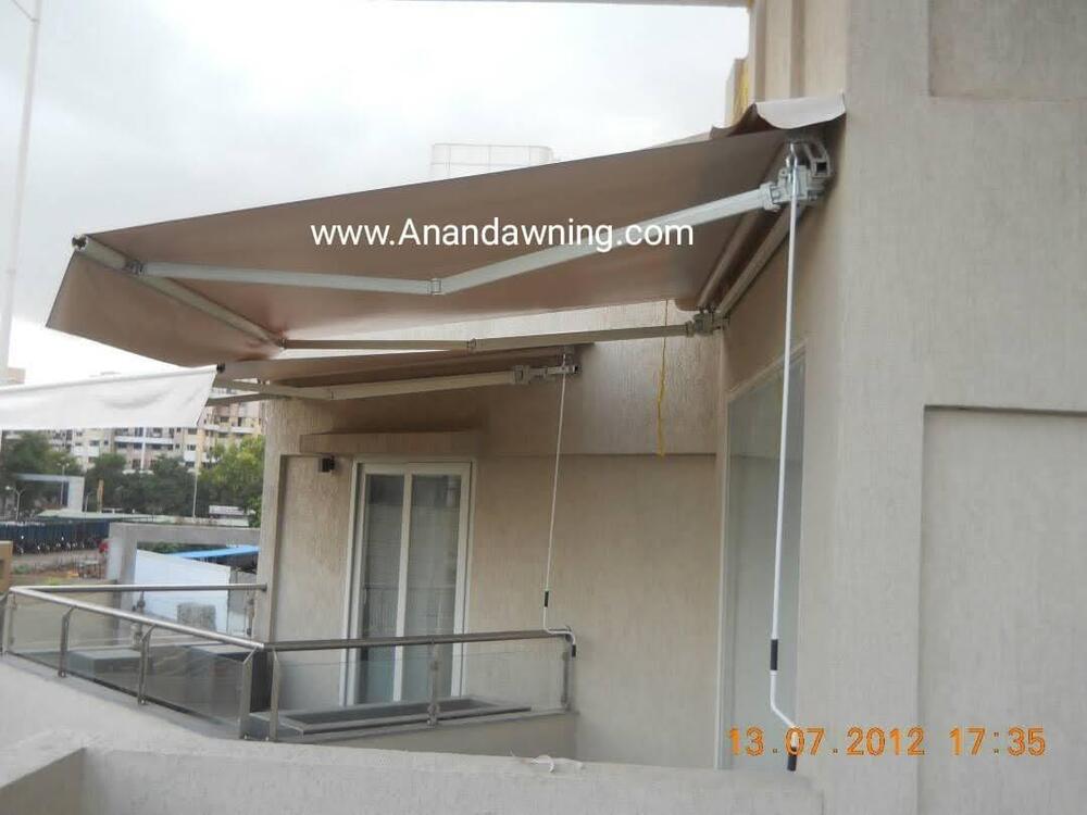 Folding Sun Shade Awning - Color: White