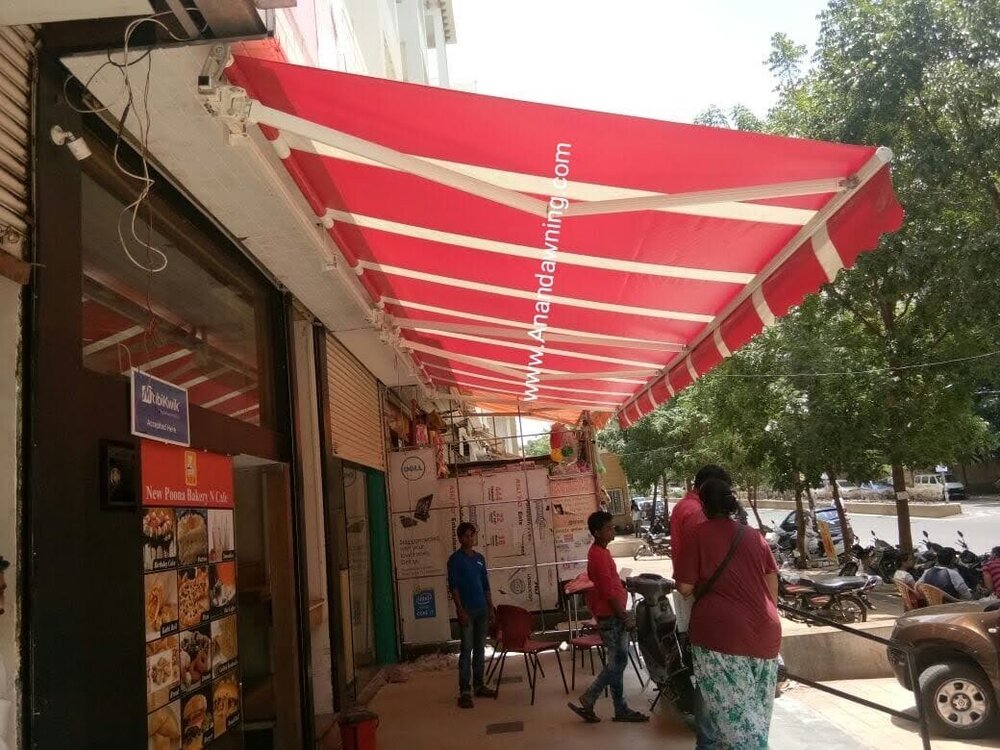 Folding Sun Shade Awning - Color: White