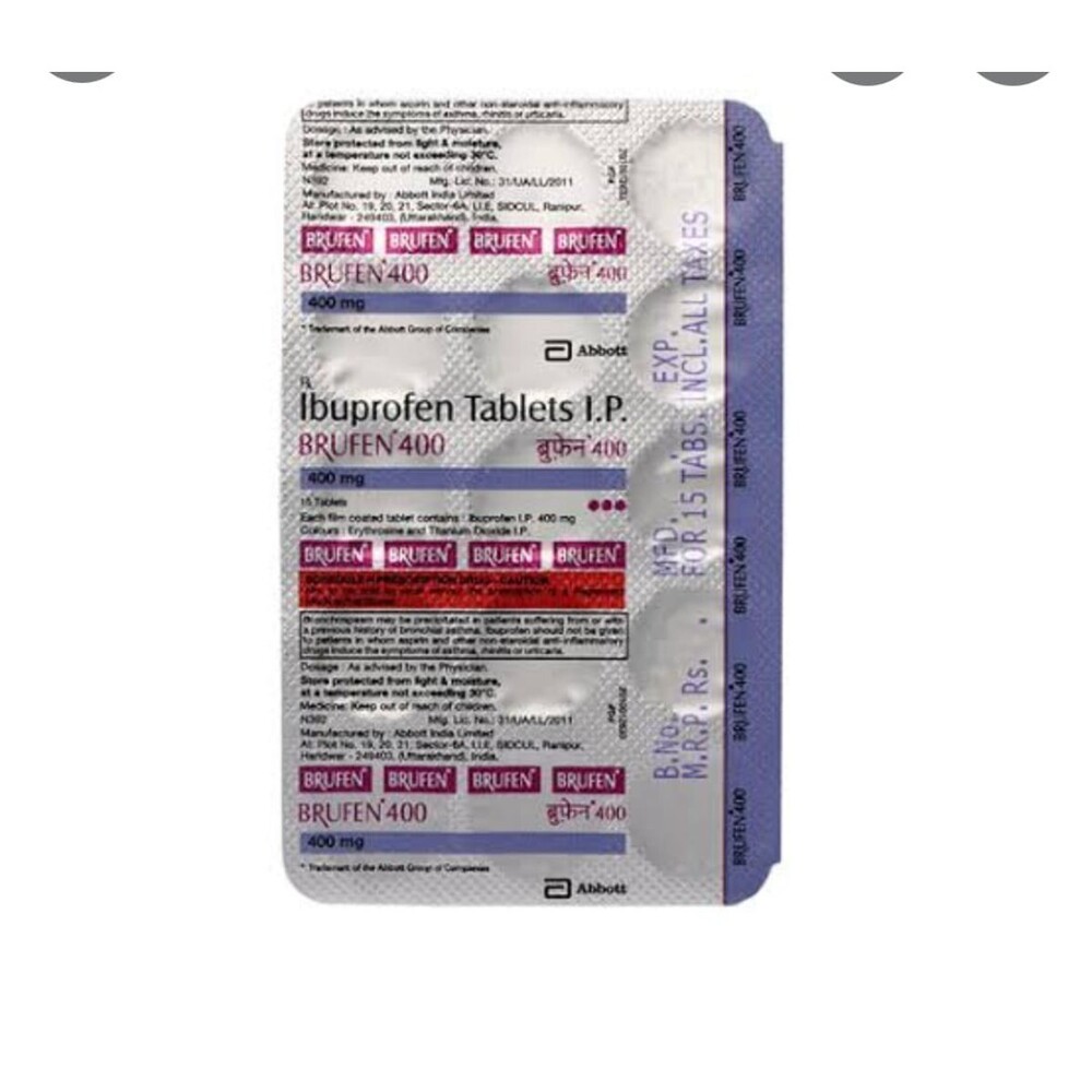 Brufen 400 Mg Tablets Keep Dry & Cool Place