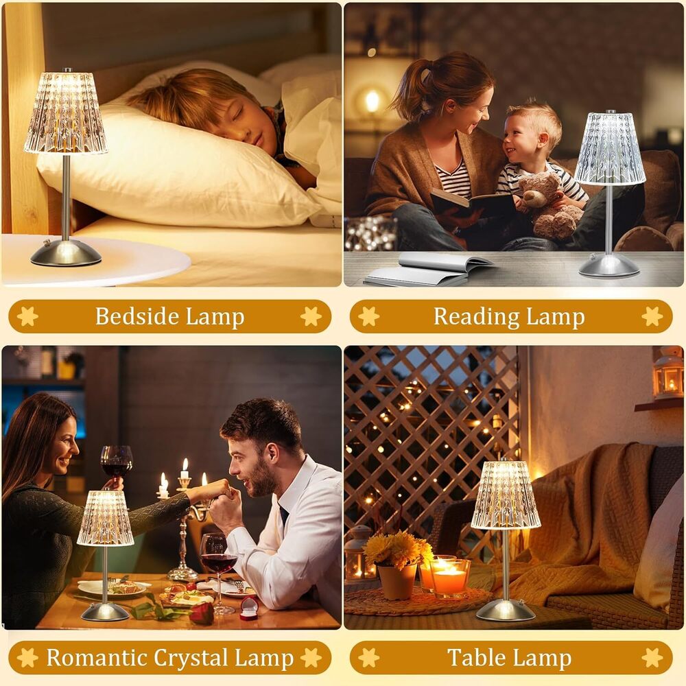 Dimmable Vintage Small Table Lamp - Color: Multicolor