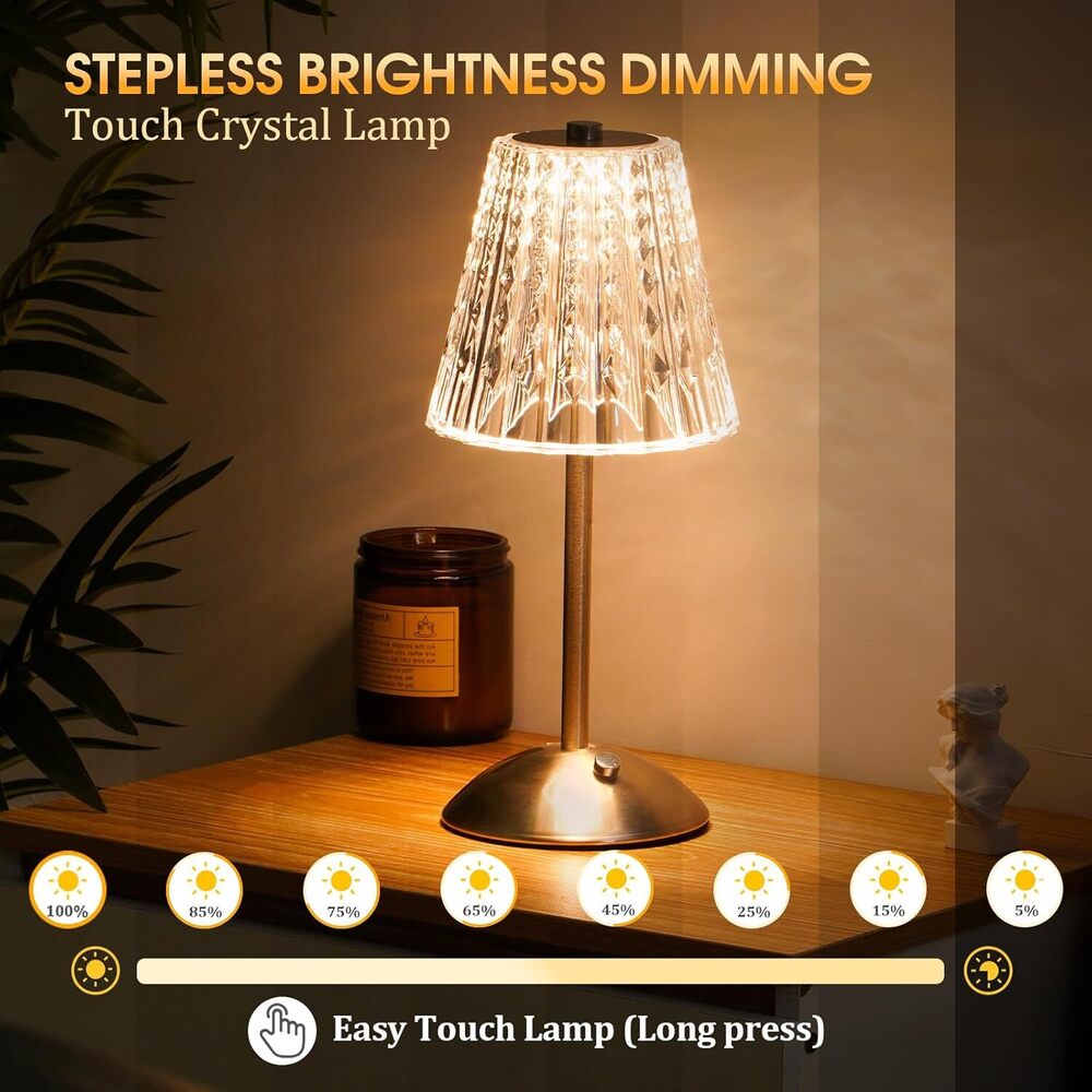 Dimmable Vintage Small Table Lamp - Color: Multicolor
