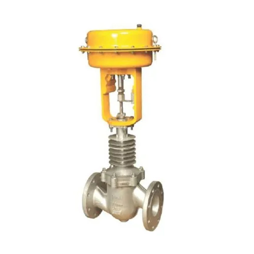 2 Way Pneumatic Diaphragm Control Valve - Color: Yellow