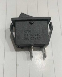 Kcd3 Black 2 Pin On Off Rocker