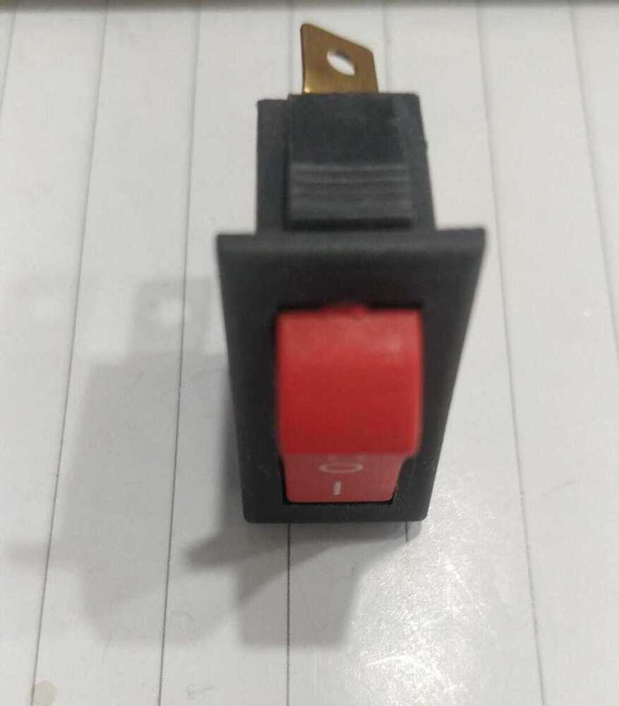 KCD 3 Long Rocker Red 6A 3 Pin On Off On