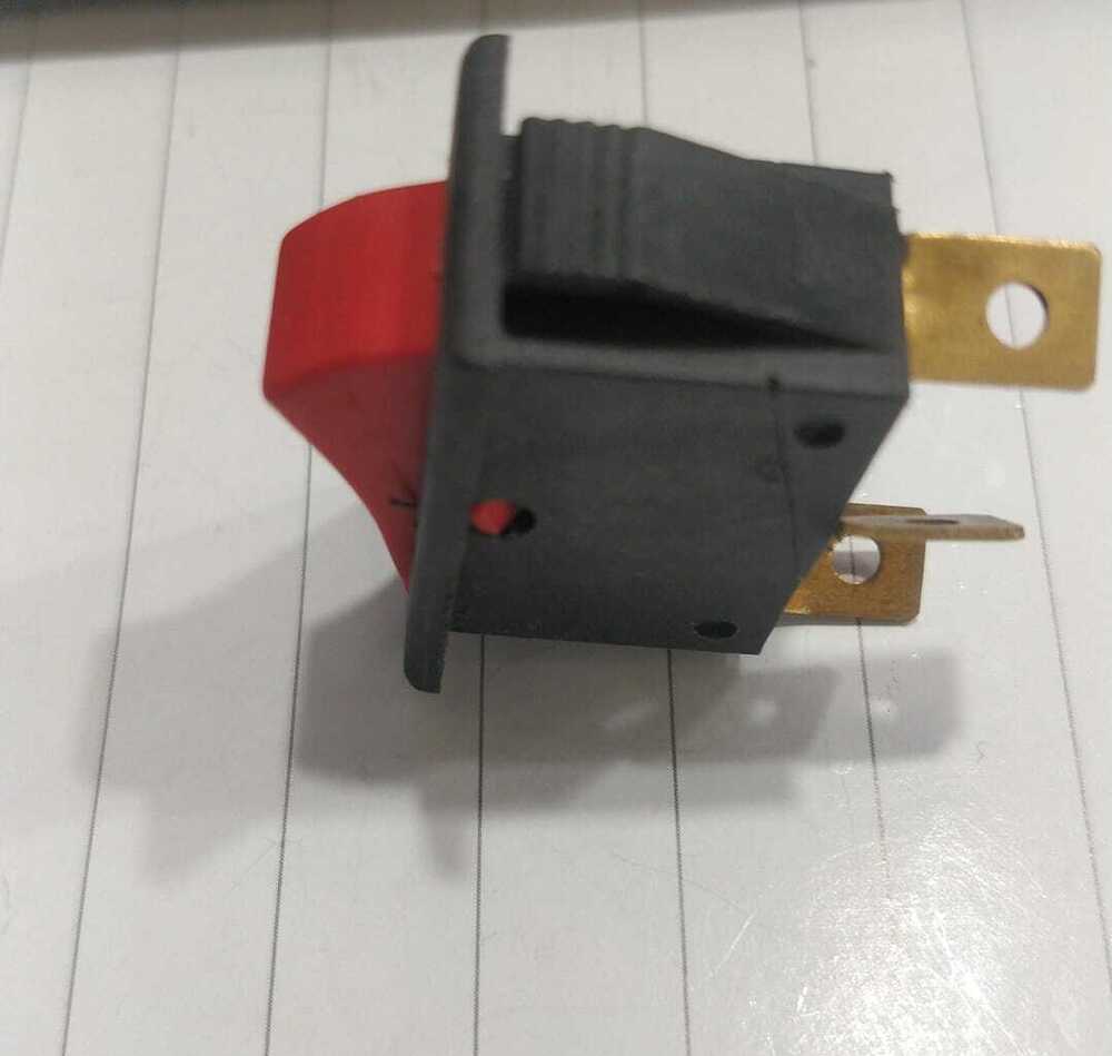 KCD 3 Long Rocker Red 6A 3 Pin On Off On