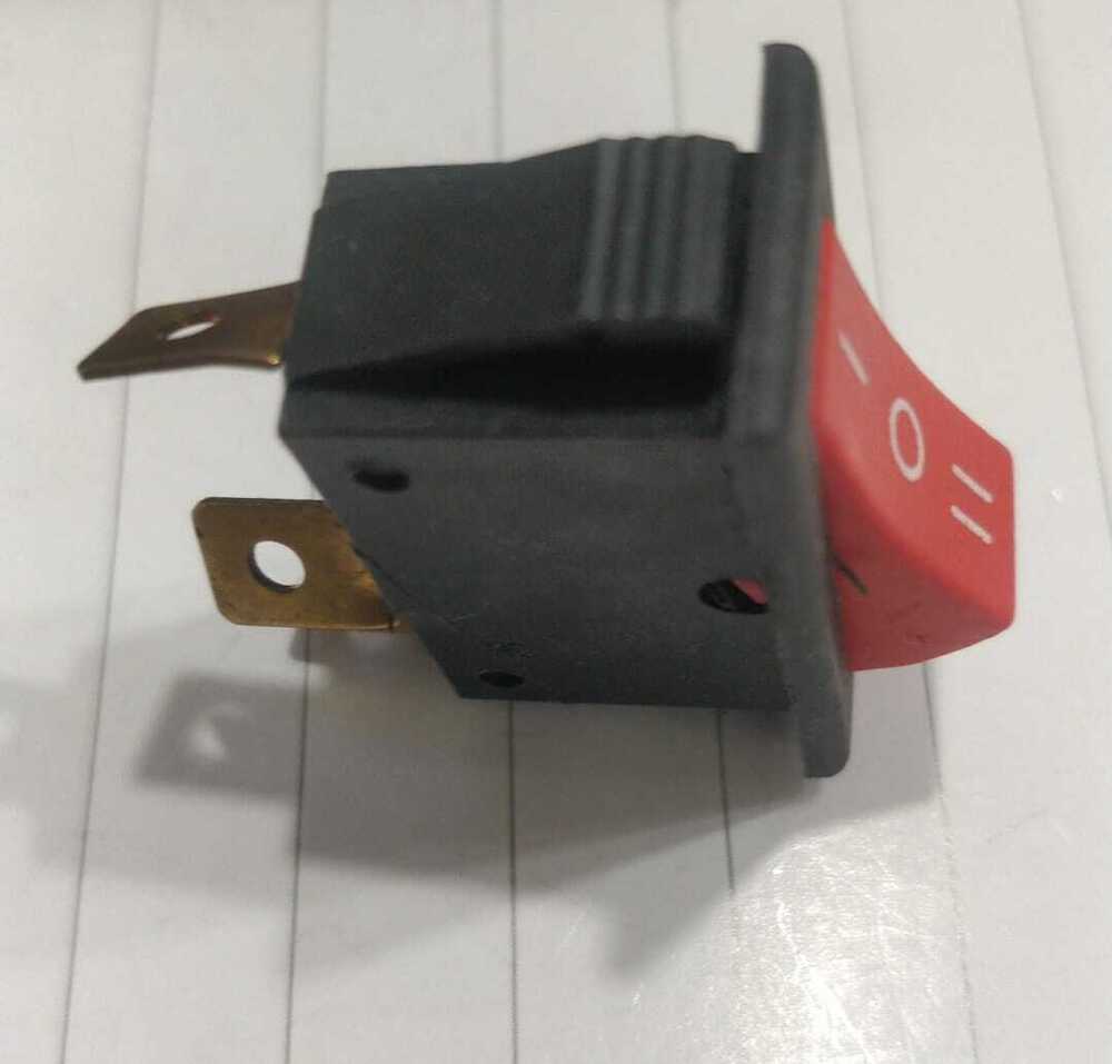 KCD 3 Long Rocker Red 6A 3 Pin On Off On