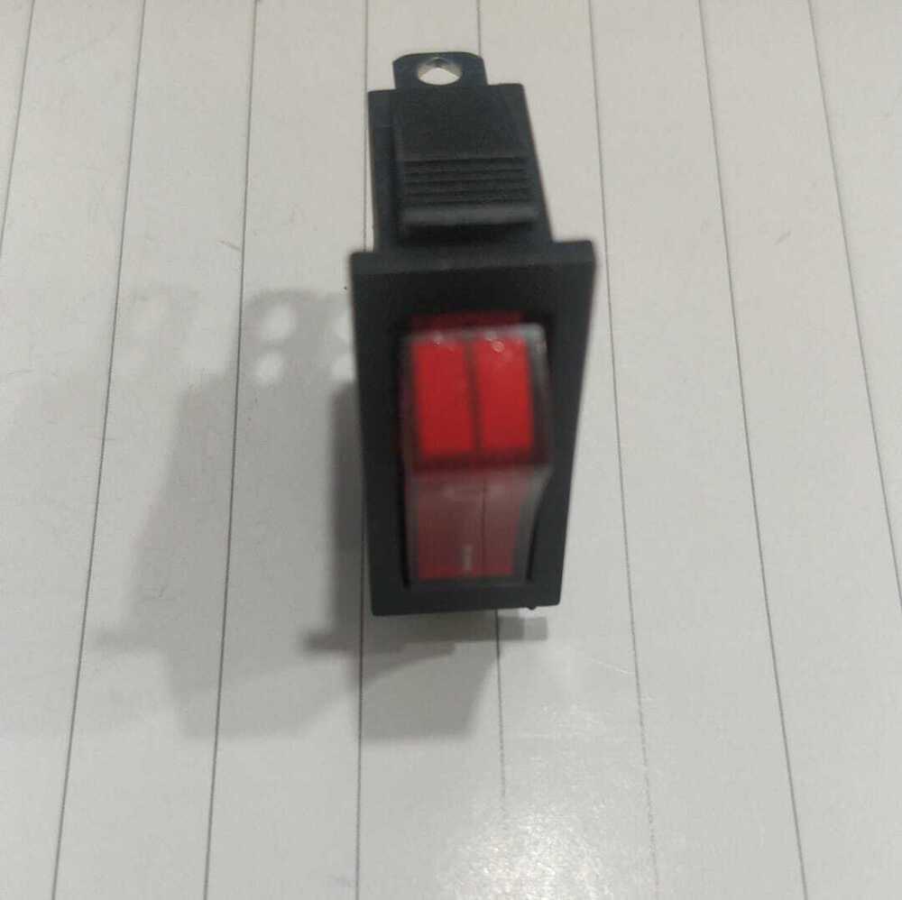 Kcd 3 Red Light 3 Pin On-off - Copper, Iron | Long Rocker, Illuminated, Red And Black, Mechanical Life Of 5 Years