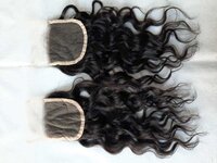 Natural Curly Closure Hair - Color: Black