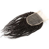 Steam Process Curly  Closure Hair - Color: Black