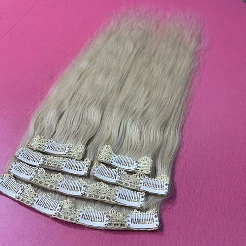 Blonde Clip In Extension Human Hair