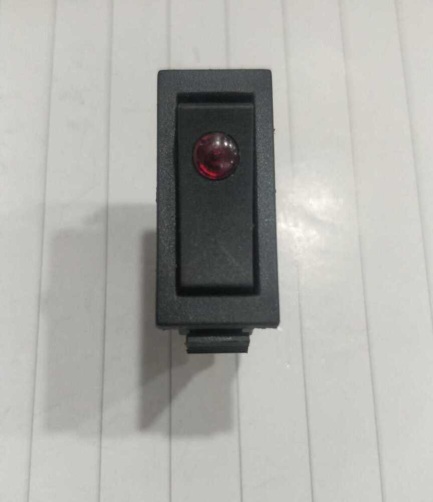  Rocker switch black 3 pin on off with red dot 