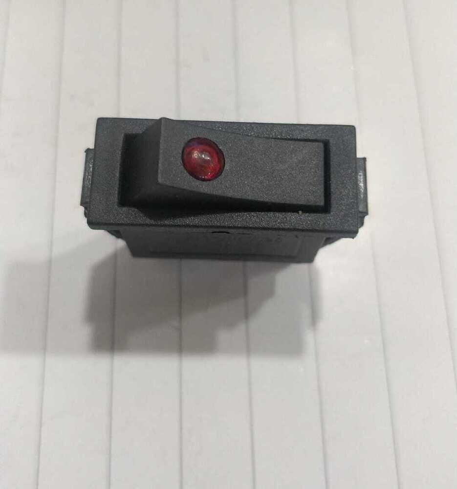  Rocker switch black 3 pin on off with red dot 